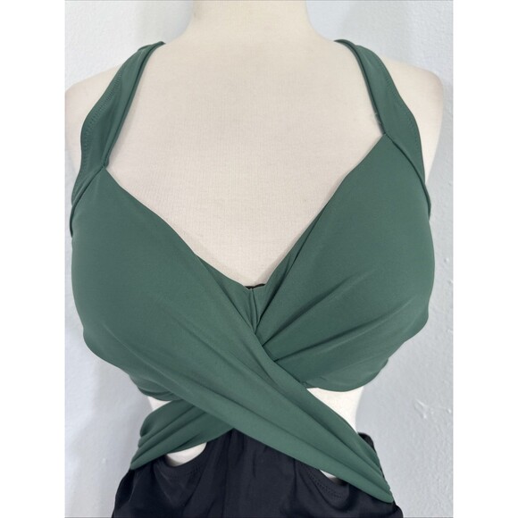 Cupshe Swimsuit Womens L Carly Colorblock Tummy Control One Piece Swimming Beach - Picture 2 of 9